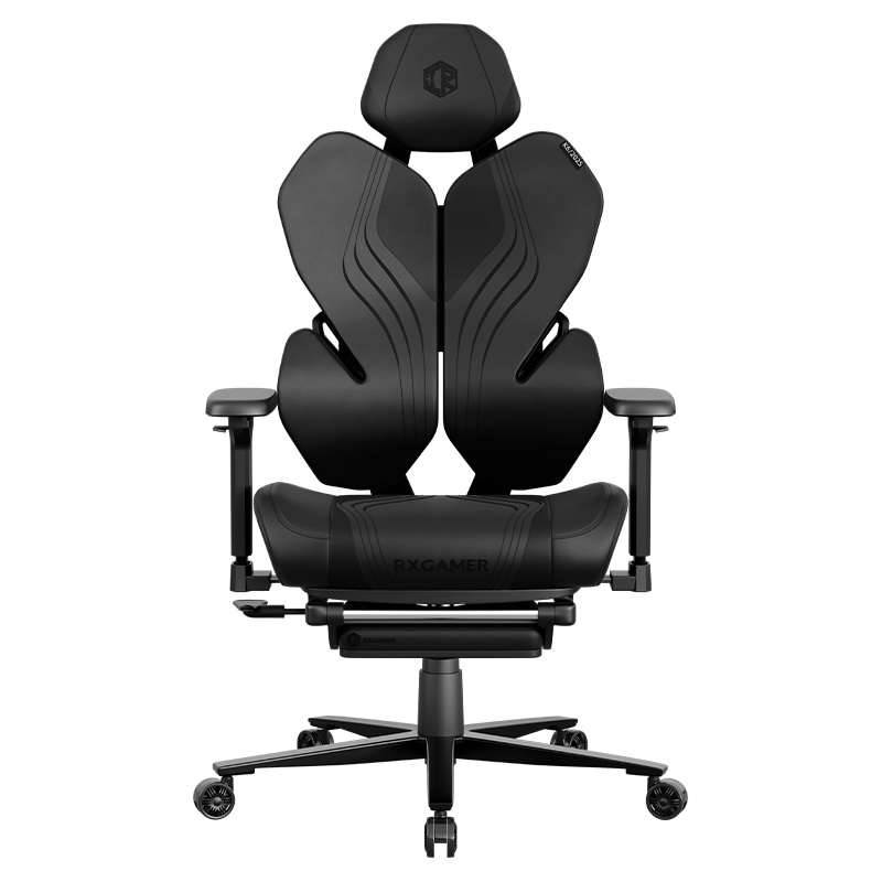 RXGAMER RX-K6-6303 Silla para juegos multifuncional con reposapiés retráctil