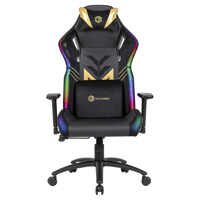 RXGAMER RX-2084 Silla para juegos con tira de luz LED ajustable 3D Little Monster