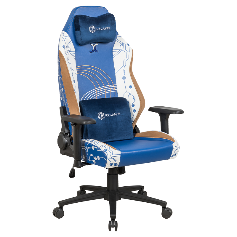 RXGAMER RX-2155 Silla para juegos con ruedas de PU silenciosa Space-Time Mirage