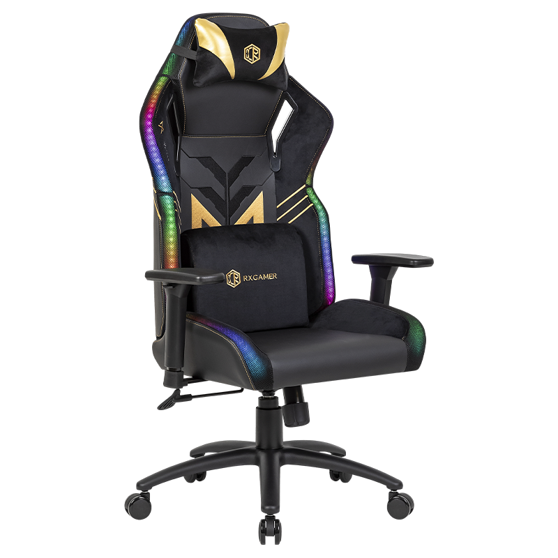 RXGAMER RX-2084 Silla para juegos con tira de luz LED ajustable 3D Little Monster