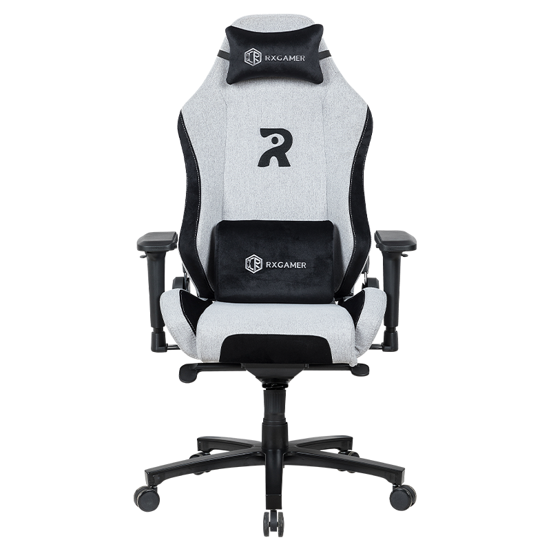 RXGAMER RX-2060-1 Silla de juego cómoda reclinable ajustable con reposabrazos 4D gris