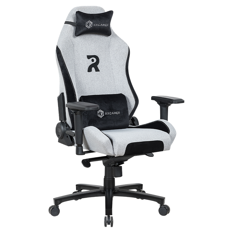 RXGAMER RX-2060-1 Silla de juego cómoda reclinable ajustable con reposabrazos 4D gris