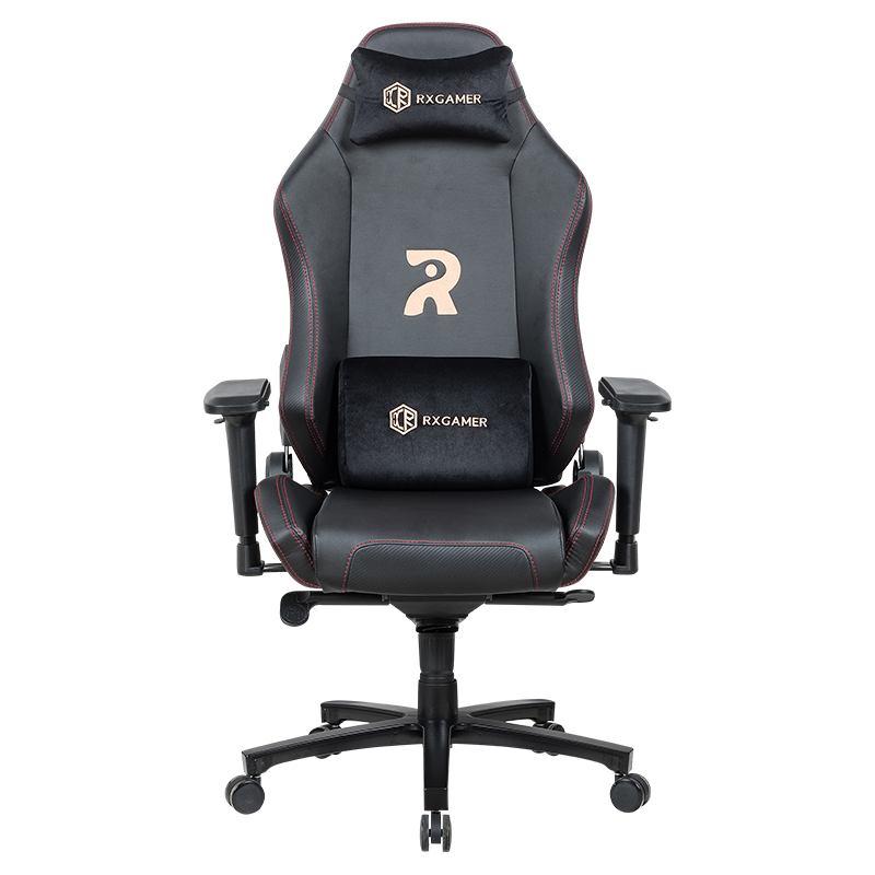 RXGAMER RX-2060 Silla para juegos de tela mezclada resistente a la hidrólisis de PU negra