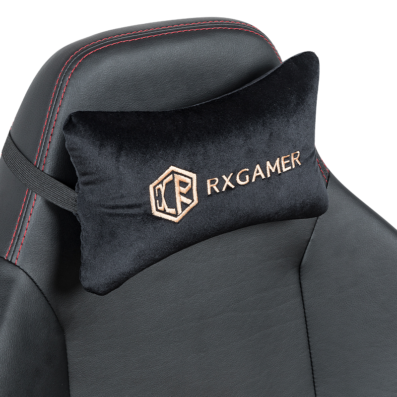 RXGAMER RX-2060 Silla para juegos de tela mezclada resistente a la hidrólisis de PU negra