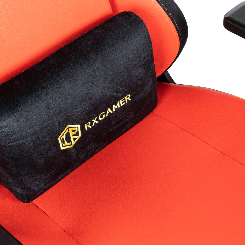 RXGAMER RX-2063 Silla para juegos con ajuste lumbar y reposabrazos 4D Red Glare