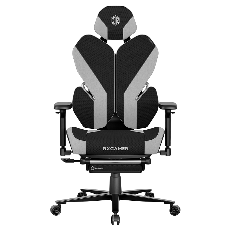 RXGAMER K6-6301PRO Cómodo reposabrazos ajustable 3D con reposapiés Silla para juegos