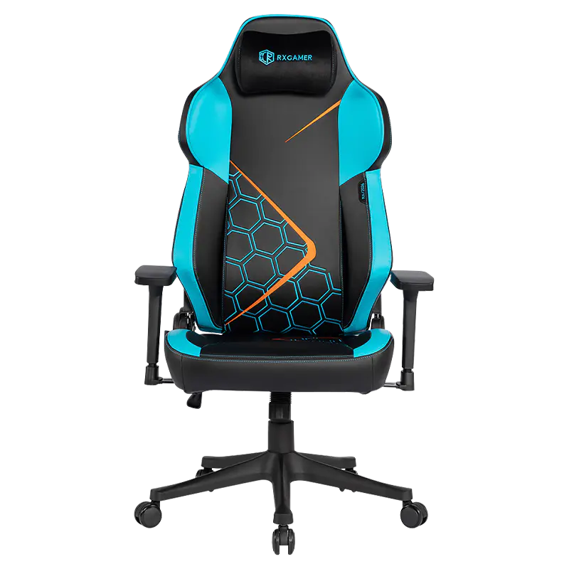 RXGAMER RX-2262 Silla para juegos silenciosa con reposabrazos ajustables 3D y elevación de gas de cuatro etapas