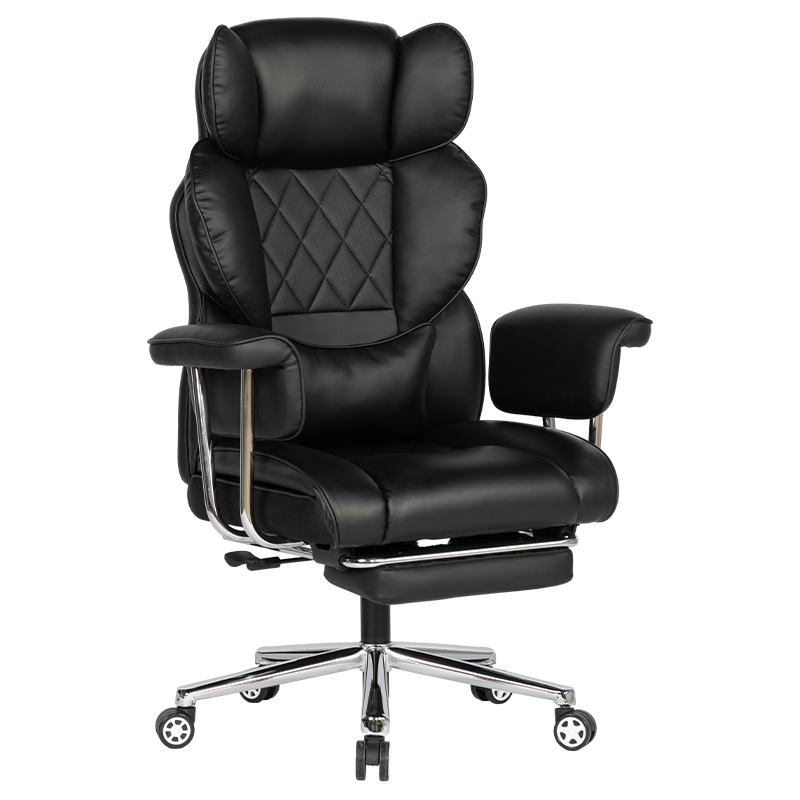 RXGAMER RX-9154 Silla de oficina con ruedas de PU con ajuste reclinable de 90 ° a 105 °